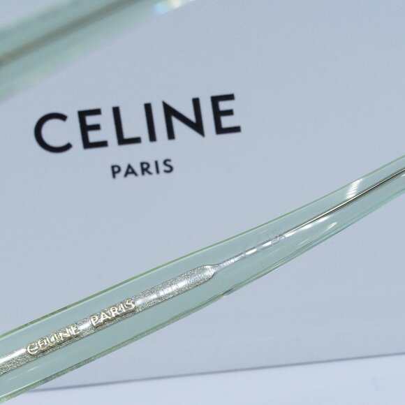 Final Price! Celine CL40256I 93A Light Green Transparent Sunglasses - Picture 5 of 9